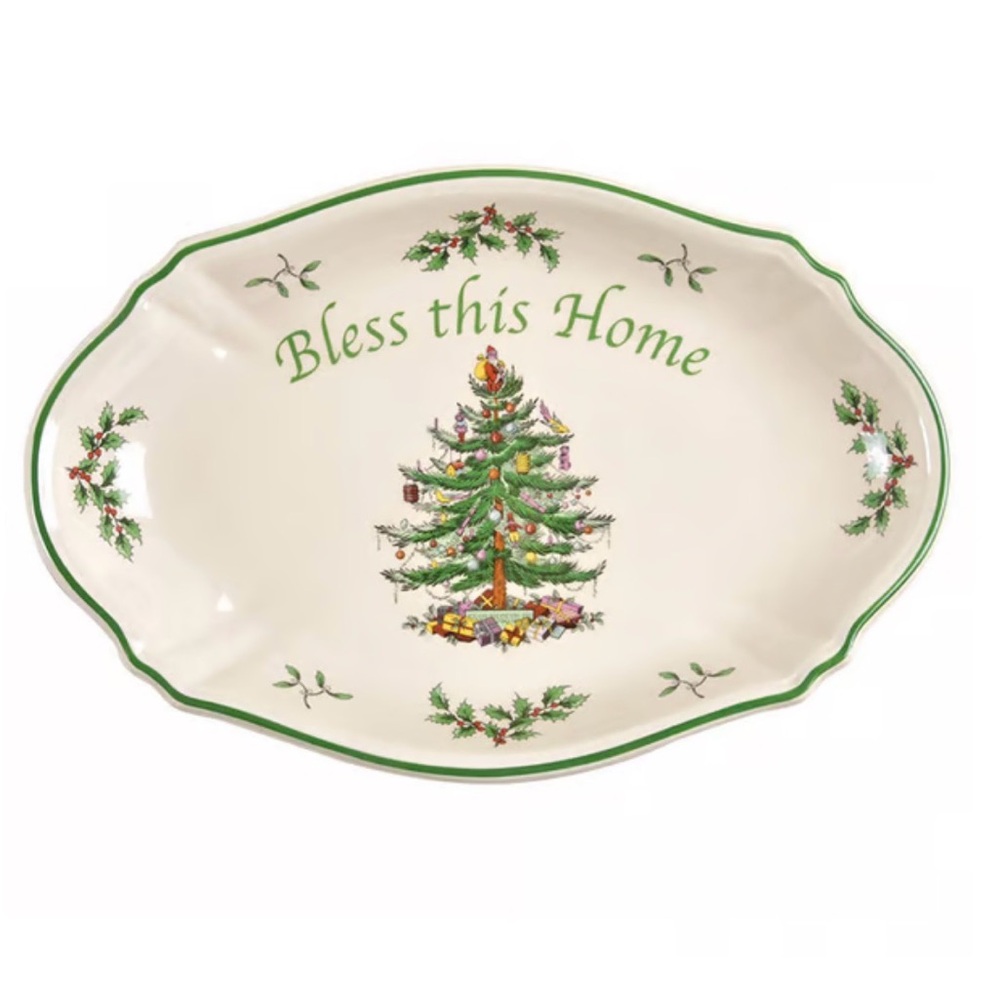 Spode Bundle of 11” Bless This Home Festive Trays